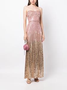 Jenny Packham Midnight embellished strapless gown - Roze