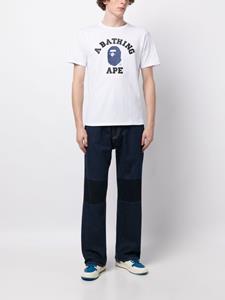 A BATHING APE logo-print cotton T-shirt - Wit