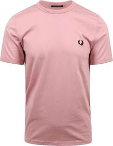 Fred Perry T-Shirt Ringer M3519 Roze