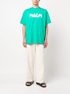 MSGM T-shirt met logoprint - Groen
