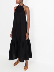 Asceno Maxi-jurk met halternek - Zwart