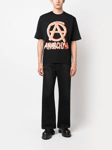 Moschino graphic-print organic-cotton T-shirt - Zwart