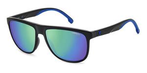 CARRERA 8059/S | Herren-Sonnenbrille | Eckig | Fassung: Kunststoff Schwarz | Glasfarbe: Blau