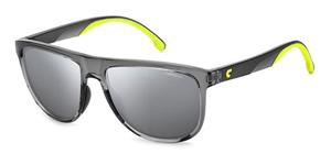 CARRERA 8059/S | Herren-Sonnenbrille | Oval | Fassung: Kunststoff Grau | Glasfarbe: Grau / Gelb