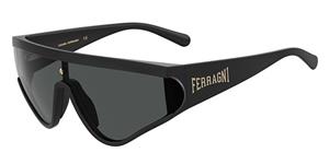 CHIARA FERRAGNI CF 7021/S | Damen-Sonnenbrille | Monoscheibe | Fassung: Kunststoff Schwarz | Glasfarbe: Grau