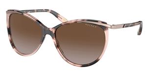 RALPH RA5150 | Damen-Sonnenbrille | Butterfly | Fassung: Kunststoff Rosa | Glasfarbe: Braun