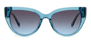 FOSSIL 2125/S | Damen-Sonnenbrille | Butterfly | Fassung: Kunststoff Transparent | Glasfarbe: Grau