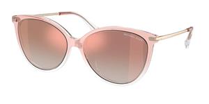 MICHAEL KORS MK2184U | Damen-Sonnenbrille | Butterfly | Fassung: Kunststoff Rosa | Glasfarbe: Goldfarben