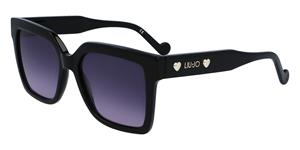 LIU JO LJ771S | Damen-Sonnenbrille | Eckig | Fassung: Kunststoff Schwarz | Glasfarbe: Grau