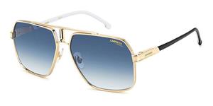 CARRERA 1055/S | Herren-Sonnenbrille | Pilot | Fassung: Kunststoff Goldfarben | Glasfarbe: Blau