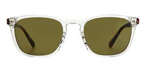 FOSSIL 2127/S | Herren-Sonnenbrille | Eckig | Fassung: Kunststoff Transparent | Glasfarbe: Grün