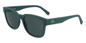 LACOSTE L982S | Unisex-Sonnenbrille | Eckig | Fassung: Kunststoff Blau | Glasfarbe: Grün