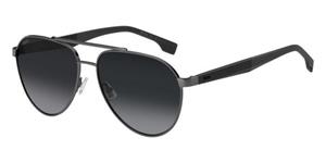 BOSS 1485/S | Herren-Sonnenbrille | Pilot | Fassung: Kunststoff Grau | Glasfarbe: Grau