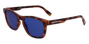 LACOSTE L988S | Herren-Sonnenbrille | Eckig | Fassung: Kunststoff Havanna | Glasfarbe: Grau / Blau