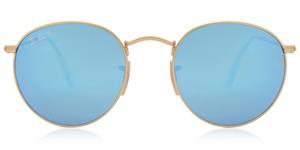 Ray-Ban Round RB3447 Zonnebril - Rond Goud - Spiegel glazen - Glazen met sterkte beschikbaar