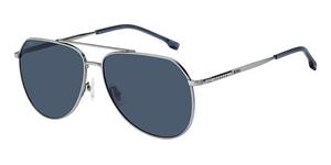 BOSS 1447/S | Herren-Sonnenbrille | Pilot | Fassung: Kunststoff Silberfarben | Glasfarbe: Blau