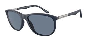 EMPORIO ARMANI EA 4201 | Herren-Sonnenbrille | Eckig | Fassung: Polycarbonat Blau | Glasfarbe: Blau