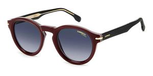 CARRERA 306/S | Unisex-Sonnenbrille | Rund | Fassung: Kunststoff Rot | Glasfarbe: Grau / Gelb
