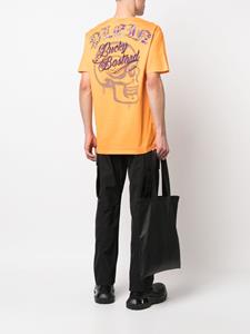 Philipp Plein T-shirt met doodskopprint - Oranje