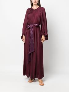 Baruni Fraya gathered-sleeve maxi dress - Rood