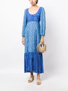 Rixo Virginia floral-print maxi dress - Blauw