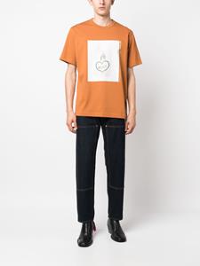 Helmut Lang T-shirt met logoprint - Bruin