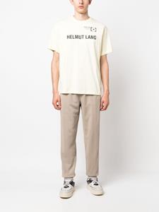 Helmut Lang T-shirt met logoprint - Geel
