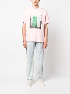 Helmut Lang T-shirt met print - Roze