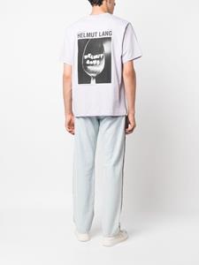 Helmut Lang T-shirt met logoprint - Paars