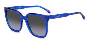 ISABEL MARANT IM 0123/S | Damen-Sonnenbrille | Butterfly | Fassung: Kunststoff Blau | Glasfarbe: Grau