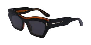 CALVIN KLEIN CK 23503S | Damen-Sonnenbrille | Butterfly | Fassung: Kunststoff Schwarz | Glasfarbe: Grau