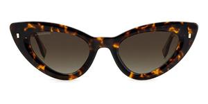 DSQUARED2 D2 0092/S | Damen-Sonnenbrille | Butterfly | Fassung: Kunststoff Havanna | Glasfarbe: Braun
