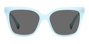 POLAROID PLD 6192/S | Damen-Sonnenbrille | Butterfly | Fassung: Kunststoff Blau | Glasfarbe: Grau