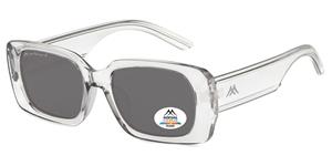 Montana MP76 C glanzend helder grijs smoke gepolariseerde zonnebril