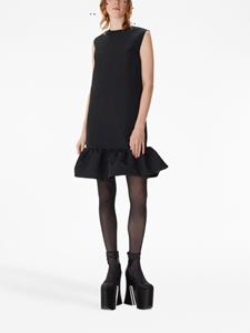 Nina Ricci peplum-hem sleeveless dress - Zwart