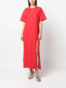 MSGM logo-print cotton maxi dress - Rood