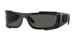 VERSACE VE4446 | Herren-Sonnenbrille | Eckig | Fassung: Kunststoff Schwarz | Glasfarbe: Grau