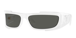 VERSACE VE4446 | Herren-Sonnenbrille | Eckig | Fassung: Kunststoff Weiß | Glasfarbe: Grau