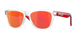 OAKLEY OJ9009 | Unisex-Sonnenbrille | Eckig | Fassung: Kunststoff Grau | Glasfarbe: Orange
