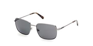 GANT GA7210 | Herren-Sonnenbrille | Eckig | Fassung: Kunststoff Grau | Glasfarbe: Grau