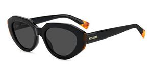 MISSONI 0131/S | Damen-Sonnenbrille | Oval | Fassung: Kunststoff Schwarz | Glasfarbe: Grau