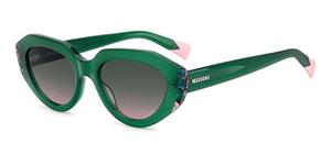 MISSONI 0131/S | Damen-Sonnenbrille | Oval | Fassung: Kunststoff Grün | Glasfarbe: Grün / Grau