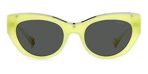 POLAROID PLD 6199/S/X | Damen-Sonnenbrille | Butterfly | Fassung: Kunststoff Grün | Glasfarbe: Grau