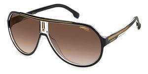 CARRERA 1057/S | Herren-Sonnenbrille | Browline | Fassung: Kunststoff Schwarz | Glasfarbe: Braun