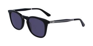 CALVIN KLEIN CK23501S | Unisex-Sonnenbrille | Eckig | Fassung: Kunststoff Schwarz | Glasfarbe: Grau