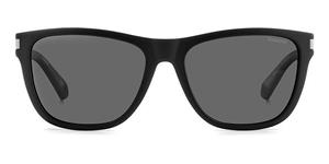 POLAROID PLD 2138/S | Herren-Sonnenbrille | Eckig | Fassung: Kunststoff Schwarz | Glasfarbe: Grau