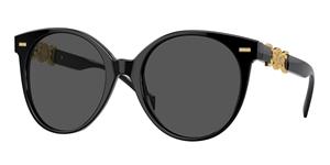 VERSACE VE4442 | Damen-Sonnenbrille | Butterfly | Fassung: Kunststoff Schwarz | Glasfarbe: Grau