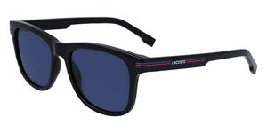 LACOSTE L995S | Unisex-Sonnenbrille | Eckig | Fassung: Kunststoff Schwarz | Glasfarbe: Blau