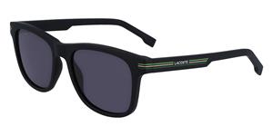 LACOSTE L995S | Unisex-Sonnenbrille | Eckig | Fassung: Kunststoff Schwarz | Glasfarbe: Grau