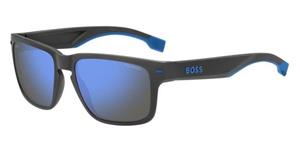 hugobosseyewear Hugo Boss Eyewear Sonnenbrillen für Männer 1497/S 8HT T57 140 Matte Blue Polarized
